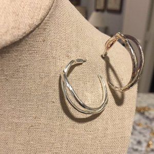 STELLA & DOT SILVER EARRINGS